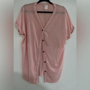 No boundaries Short Sleeve Top Color:Pink Size:2XL